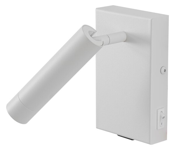 Moderna zidna svjetiljka bijela podesiva s USB-C priključkom - Croft