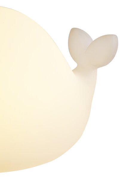 Stolna svjetiljka bijela 30 cm uklj. LED prigušiva IP54 punjiva - Baby Whale