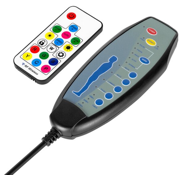 Podesiva masaža u 7 točaka podstavljena led rgb stolica za igranje s osloncem za noge