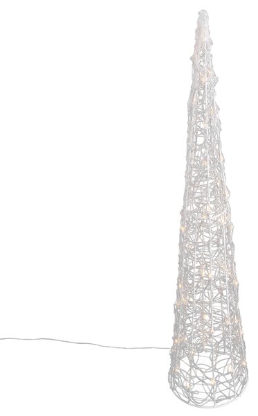 Božićno drvce prozirno 100 cm uklj. LED IP44 - Coni