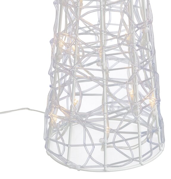 Božićno drvce prozirno 60 cm uklj. LED IP44 - Coni