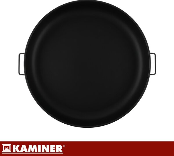 Vrtni željezni kamin 80 cm s ručkama crn