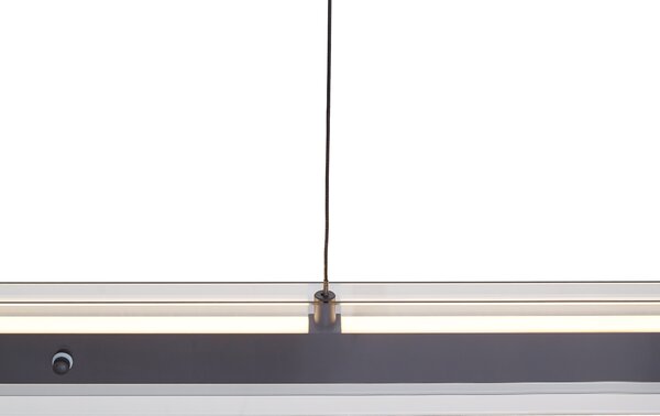 Moderna viseća svjetiljka crna sa staklom zadimljenog efekta uklj. LED Easylift - Catch