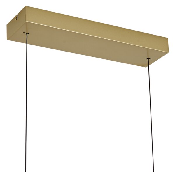 Moderna viseća svjetiljka mjedena s prozirnim staklom uklj. LED Easylift - Catch