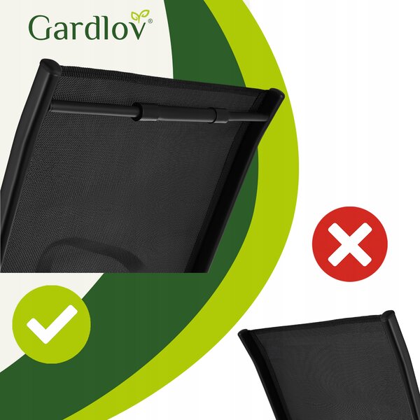 Set od dvije crne metalne vrtne stolice