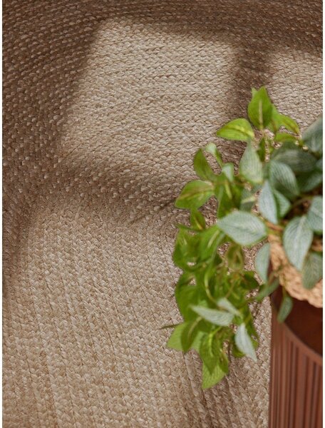 Obostrani/ručno rađen juten tepih u tamnoj prirodnoj boji 160x230 cm Braided – Hanse Home