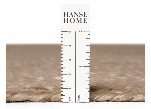 Obostrani/ručno rađen juten tepih u tamnoj prirodnoj boji 160x230 cm Braided – Hanse Home