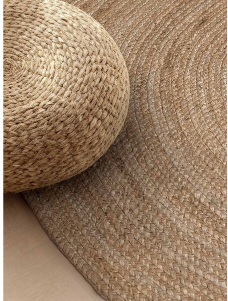 Obostrani/ručno rađen juten tepih u tamnoj prirodnoj boji 160x230 cm Braided – Hanse Home