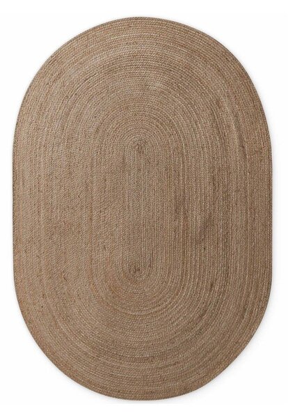 Obostrani/ručno rađen juten tepih u tamnoj prirodnoj boji 160x230 cm Braided – Hanse Home