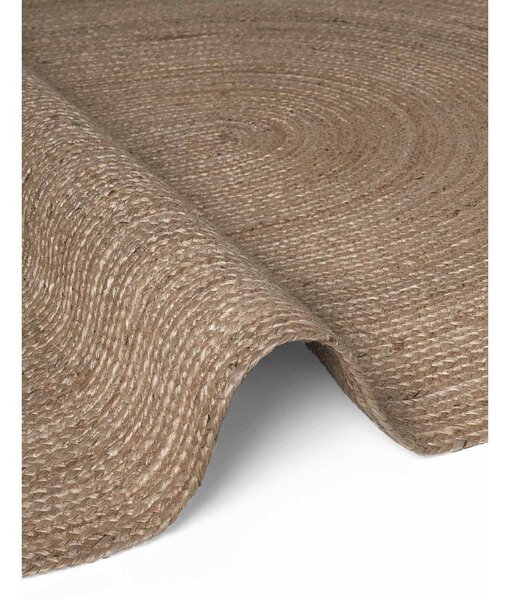 Obostrani/ručno rađen juten tepih u tamnoj prirodnoj boji 160x230 cm Braided – Hanse Home
