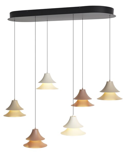 Viseća svjetiljka višebojna uklj. LED prigušiva 6-svjetla Easylift - Witch