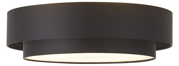 Moderna stropna svjetiljka crna 50 cm 3-svjetla - Drum Duo