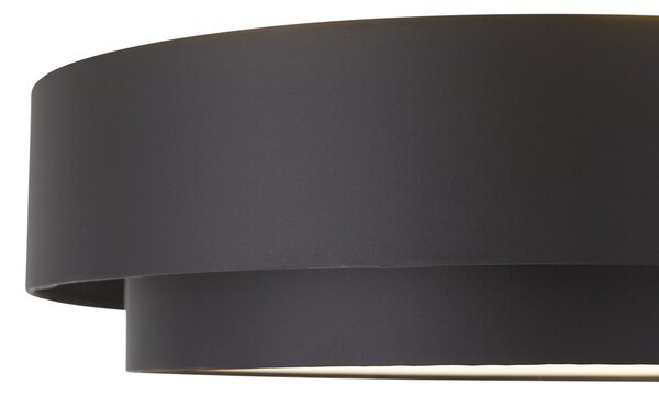 Moderna stropna svjetiljka crna 50 cm 3-svjetla - Drum Duo