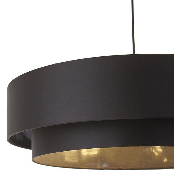 Moderna viseća svjetiljka crna 50 cm 3-svjetla - Drum Duo