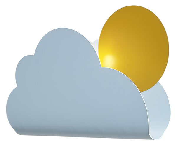 Dječja zidna svjetiljka plavi oblak sa suncem - Cloudy