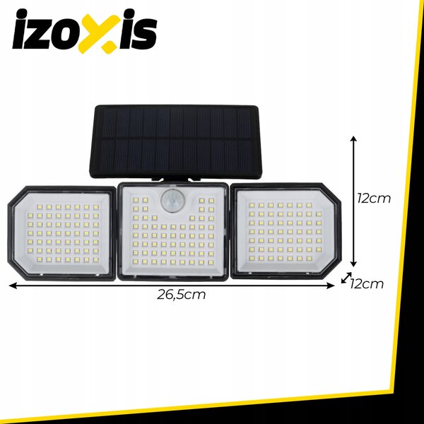 167 led 500lm solarna svjetiljka sa senzorom pokreta 1800mah ip65 6000-6500k
