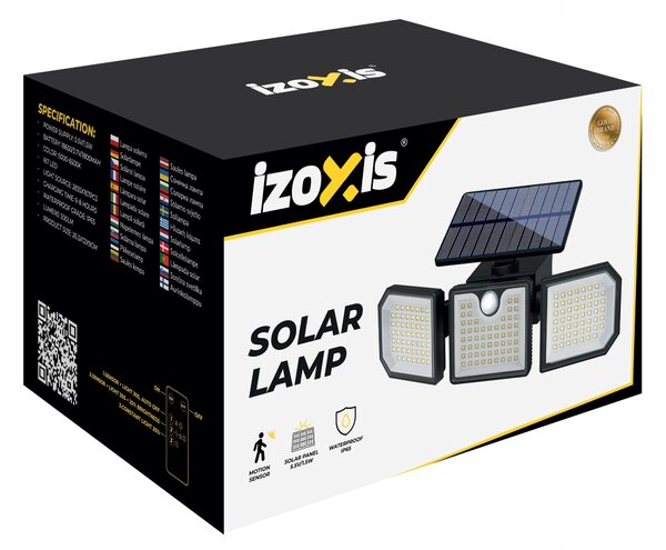 167 led 500lm solarna svjetiljka sa senzorom pokreta 1800mah ip65 6000-6500k