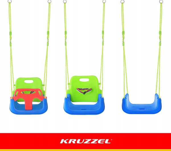3 u 1 pvc dječja ljuljačka sa zaštitom do 30 kg zeleno plava
