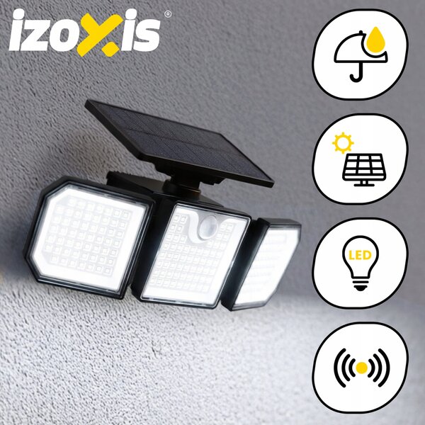 167 led 500lm solarna svjetiljka sa senzorom pokreta 1800mah ip65 6000-6500k