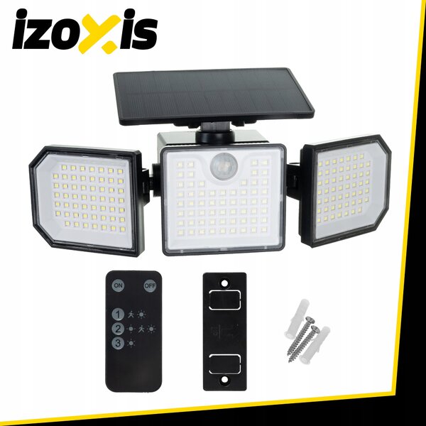 167 led 500lm solarna svjetiljka sa senzorom pokreta 1800mah ip65 6000-6500k