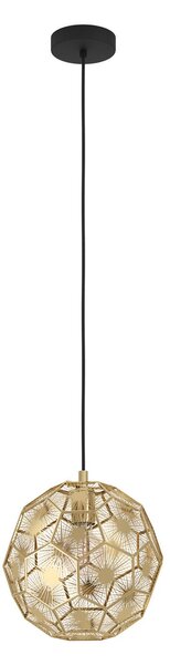 EGLO Skoura viseća lampa, mesingane boje, Ø 30 cm, čelik, E27, prigušiva, Zlato / mjed, Dnevni boravak/blagovaonica, Metal, Metak