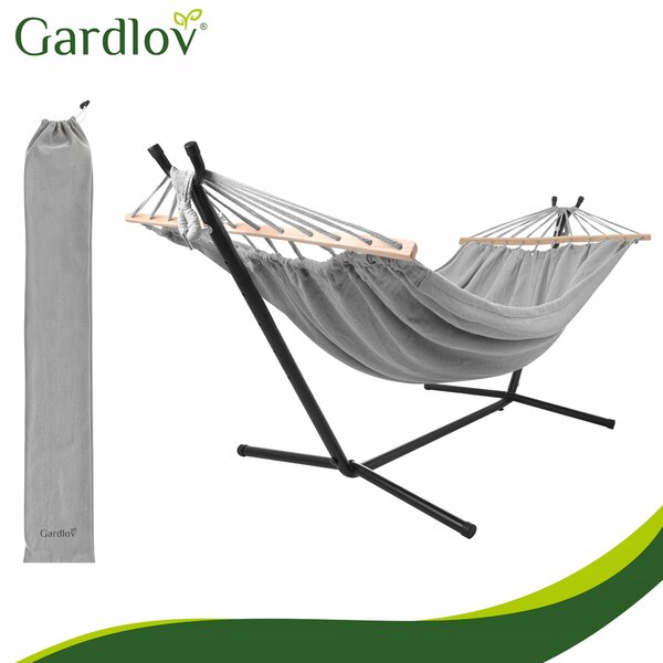Xxl vrtna viseća mreža 200x150cm do 250kg na metalnom postolju