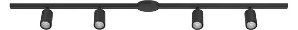 EGLO EASY TRACK šina, crna, 4 x GU10 reflektora, duljina 193 cm, prigušiva, Crno, Dnevni boravak/blagovaonica, Metal