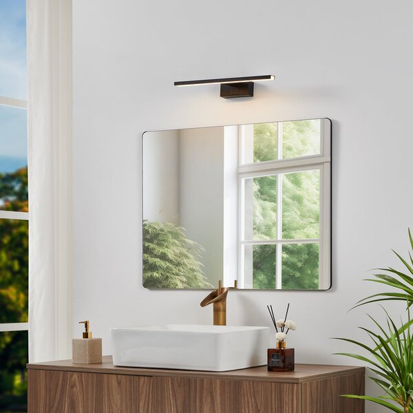 EGLO Conettilla LED zidna svjetiljka, crna, širina 40 cm, IP44, CCT, Crno, kupaonica, Metal