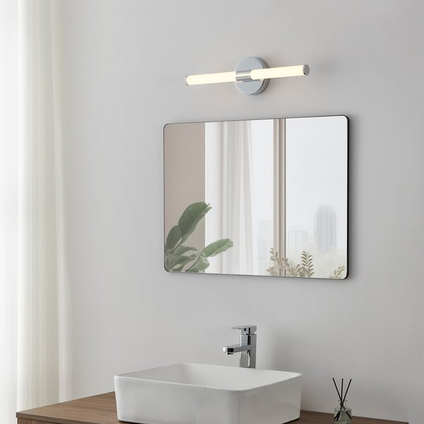 EGLO Ramola LED zidna svjetiljka, kromirana, širina 45 cm, IP44, CCT, Metalik, kupaonica, Metal