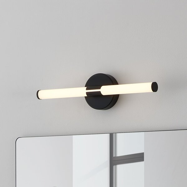 EGLO Ramola LED zidna svjetiljka, crna, širina 45 cm, IP44, CCT, Crno, kupaonica, Metal