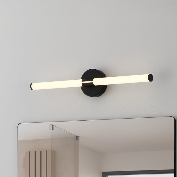 EGLO Ramola LED zidna svjetiljka, crna, širina 60 cm, IP44, CCT, Crno, kupaonica, Metal