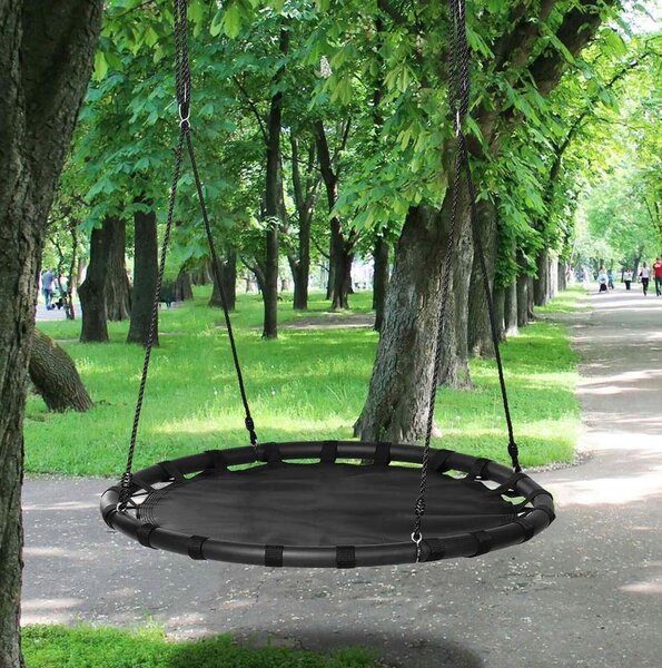 Viseća dječja ljuljačka krug gnijezdo 100cm do 150kg crna
