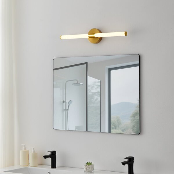 EGLO Ramola LED zidna lampa, mesingana boja, širina 60 cm, IP44, CCT, Zlato / mjed, kupaonica, Metal