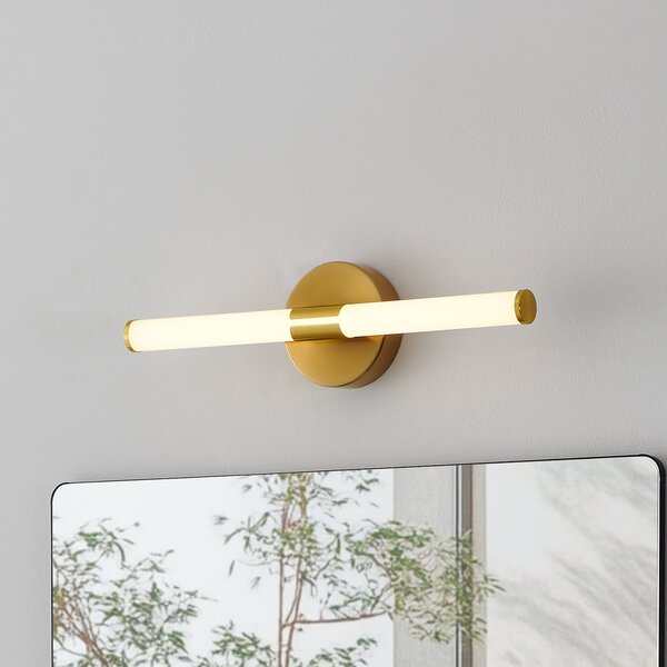 EGLO Ramola LED zidna lampa, mesingana boja, širina 45 cm, IP44, CCT, Zlato / mjed, kupaonica, Metal