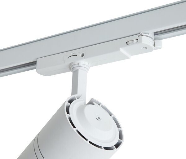 Moderni reflektor za tračnice bijeli za 3-faznu tračnicu uklj. LED - 3-Phase Ruler