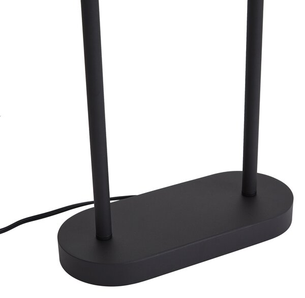 Stolna svjetiljka crna s crnim ovalnim sjenilom 35 cm - Thijmen