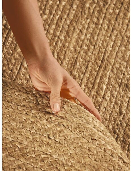 Obostrani/ručno rađen juten tepih u prirodnoj boji 160x230 cm Braided – Hanse Home