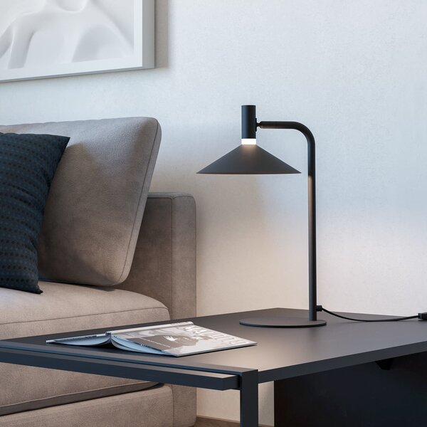 EGLO LED pametna stolna lampa Conomavilla-Z crna Visina 45 cm CCT RGB, prigušiva, Crno, Dnevni boravak/blagovaonica, Metal