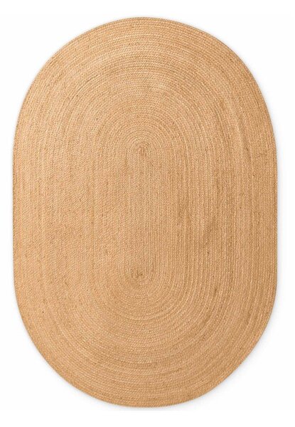 Obostrani/ručno rađen juten tepih u prirodnoj boji 160x230 cm Braided – Hanse Home