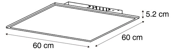 LED panel crni kvadratni uklj. LED s 3-stupanjskim prigušivanjem - Reeves