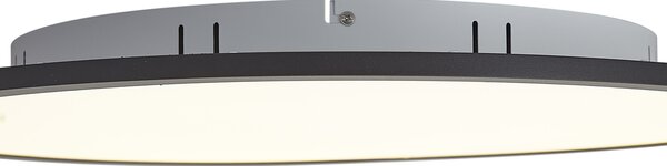Pametna LED ploča crna 60 cm uklj. LED prigušivanje do toplog svjetla s daljinskim upravljačem - Knob
