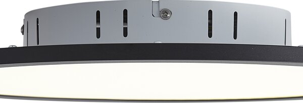 Pametna LED ploča crna 40 cm uklj. LED prigušivanje do toplog svjetla s daljinskim upravljačem - Knob
