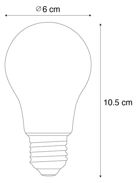 Set od 5 E27 LED žarulja A60 prozirne 2,2W 470 lm 3000K