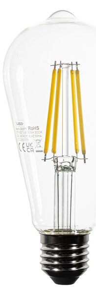 Set od 5 E27 LED žarulja ST64 prozirnih 3.8W 806 lm 3000K