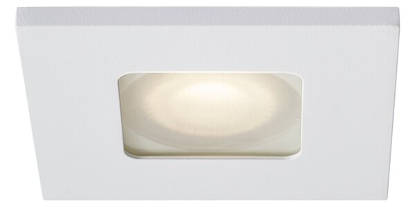 Set od 6 modernih ugradbenih reflektora bijeli kvadrat IP44 - Qure