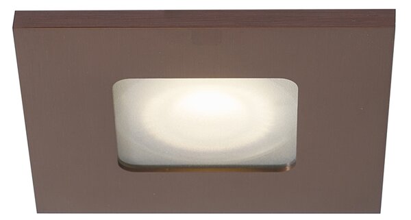 Set od 6 modernih ugradbenih reflektora tamna bronca kvadratni IP44 - Qure