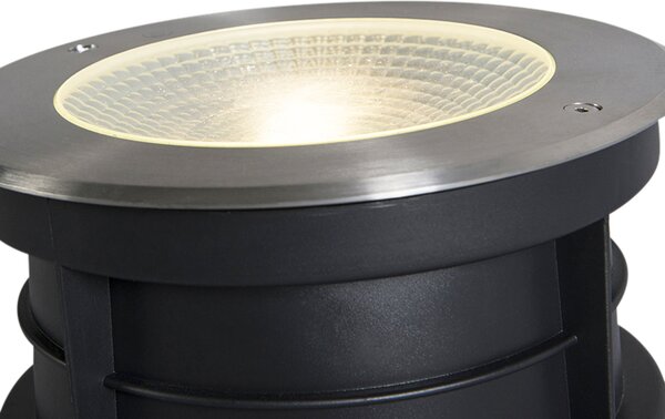 Set od 2 moderne svjetiljke za tlo čelik uklj. LED 20W - Bridge