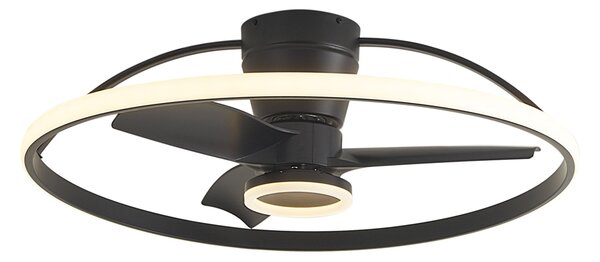 Stropni ventilator crni uklj. LED s daljinskim upravljačem - Steer