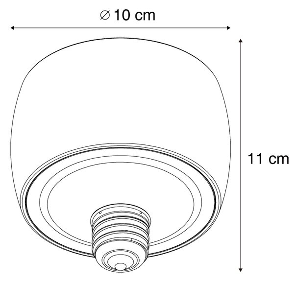 E27 LED ukrasna žarulja crna 6W 370 lm 3000K