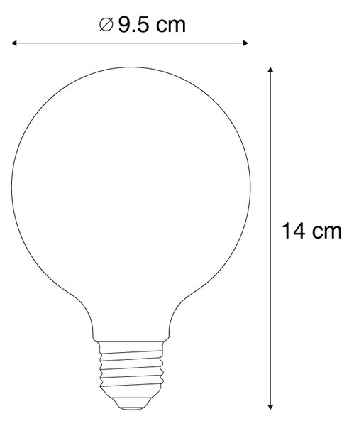 Pametna E27 prigušiva LED žarulja G95 zlatna 7W 806 lm 1800-6500K